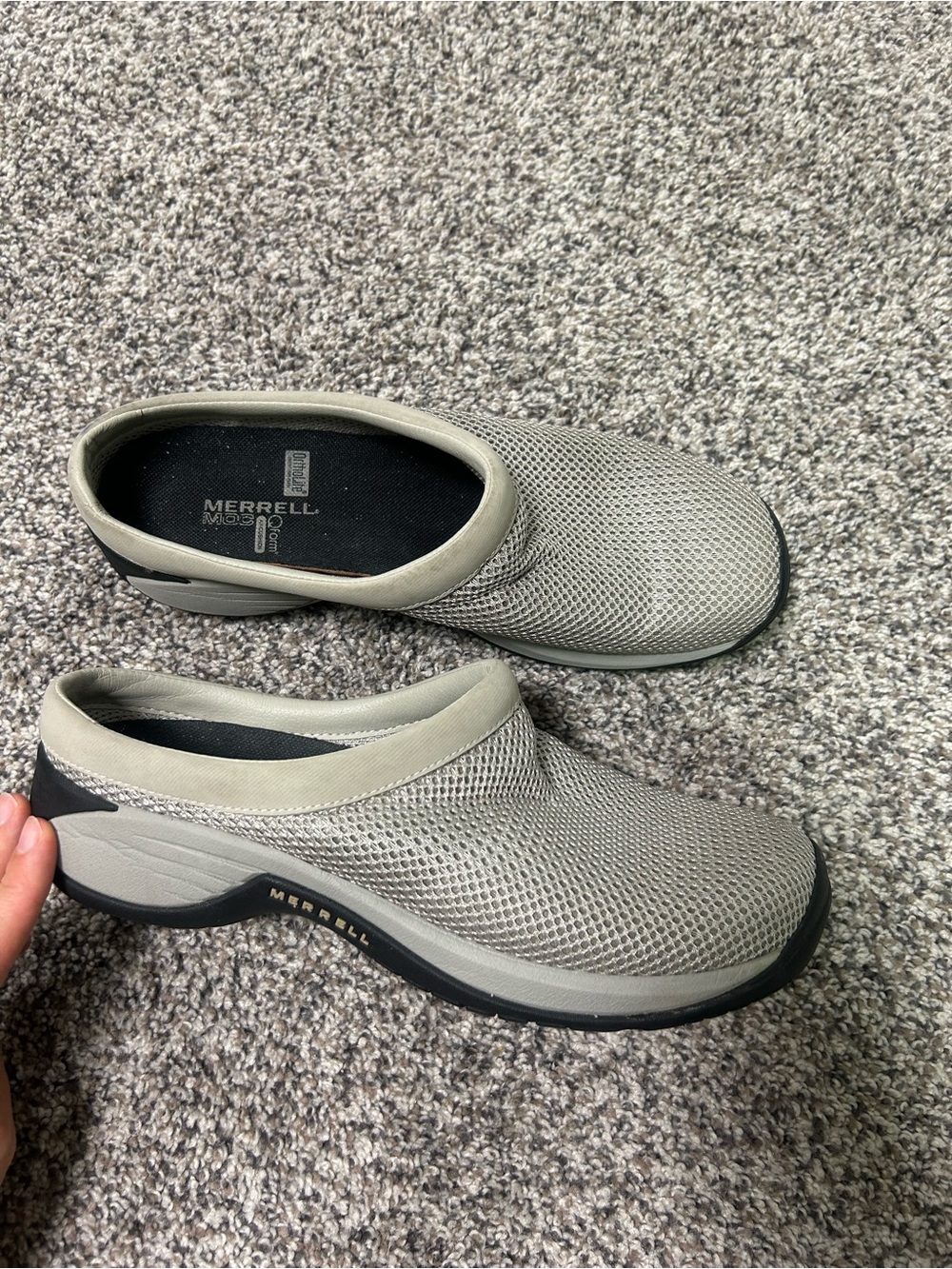 Merrell Womens Encore Breeze Slip-On Clog Sz 10 Silver Mist Gorp Outdoor Mesh